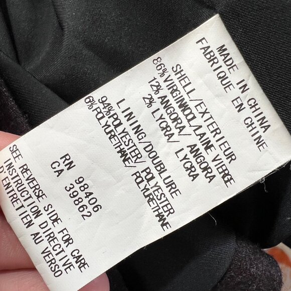 Theory Andorie Virgin Wool Tailored Two Button Blazer Dark Plum Burgundy Size 6 - Picture 13 of 16